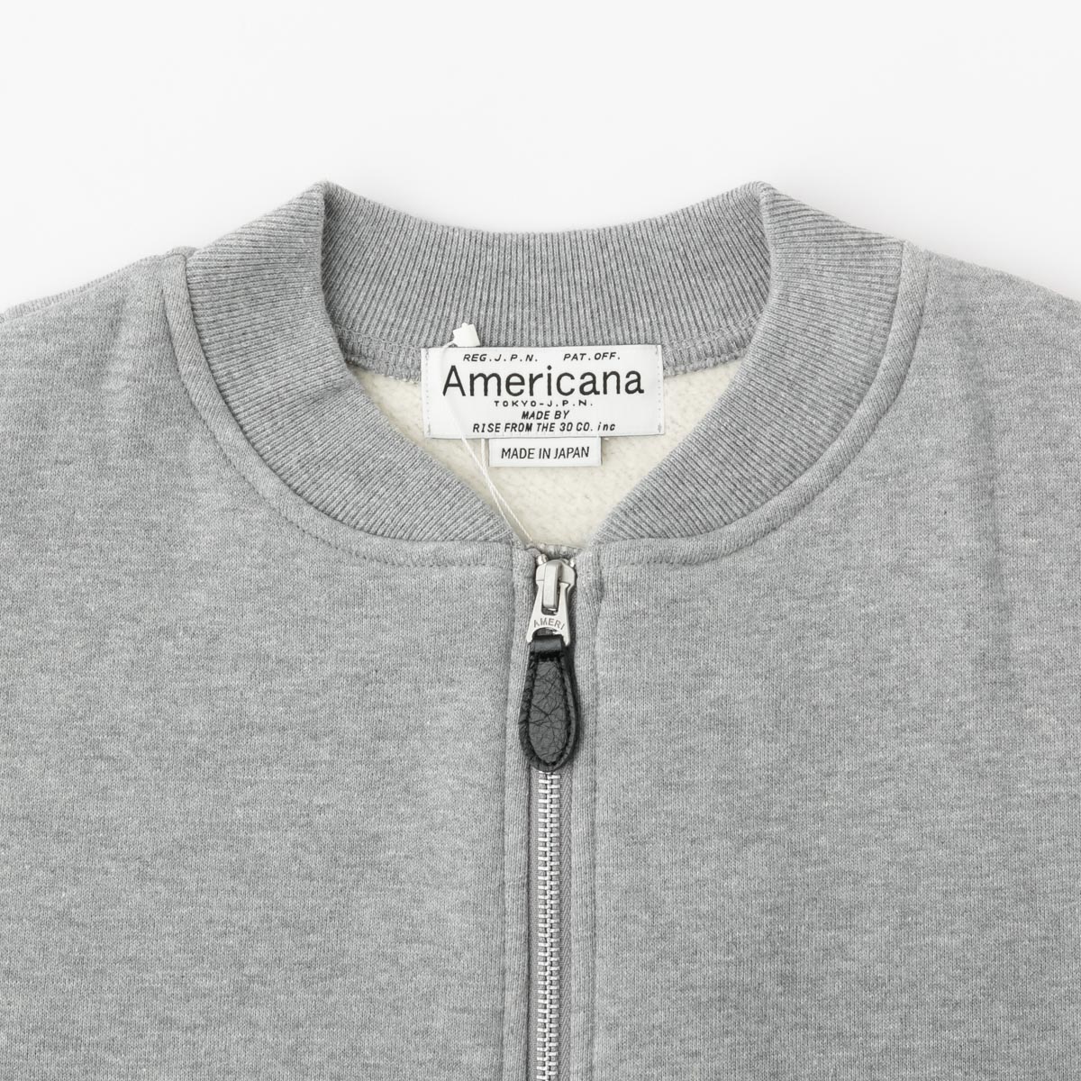 Americana アメリカーナ ラグランスリーブ 裏起毛 ダブルジップ スウェット ブルゾン 4色 BRF-M-732A