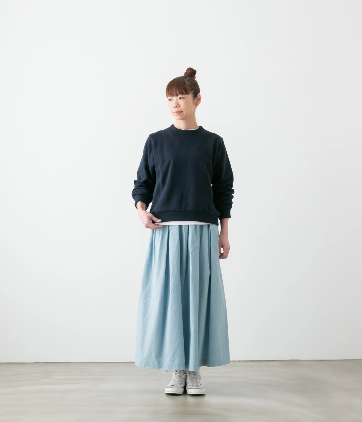 STAMP AND DIARY スタンプ アンド ダイアリー シワタイプライター ギャザースカート 2色 SDC507ES62