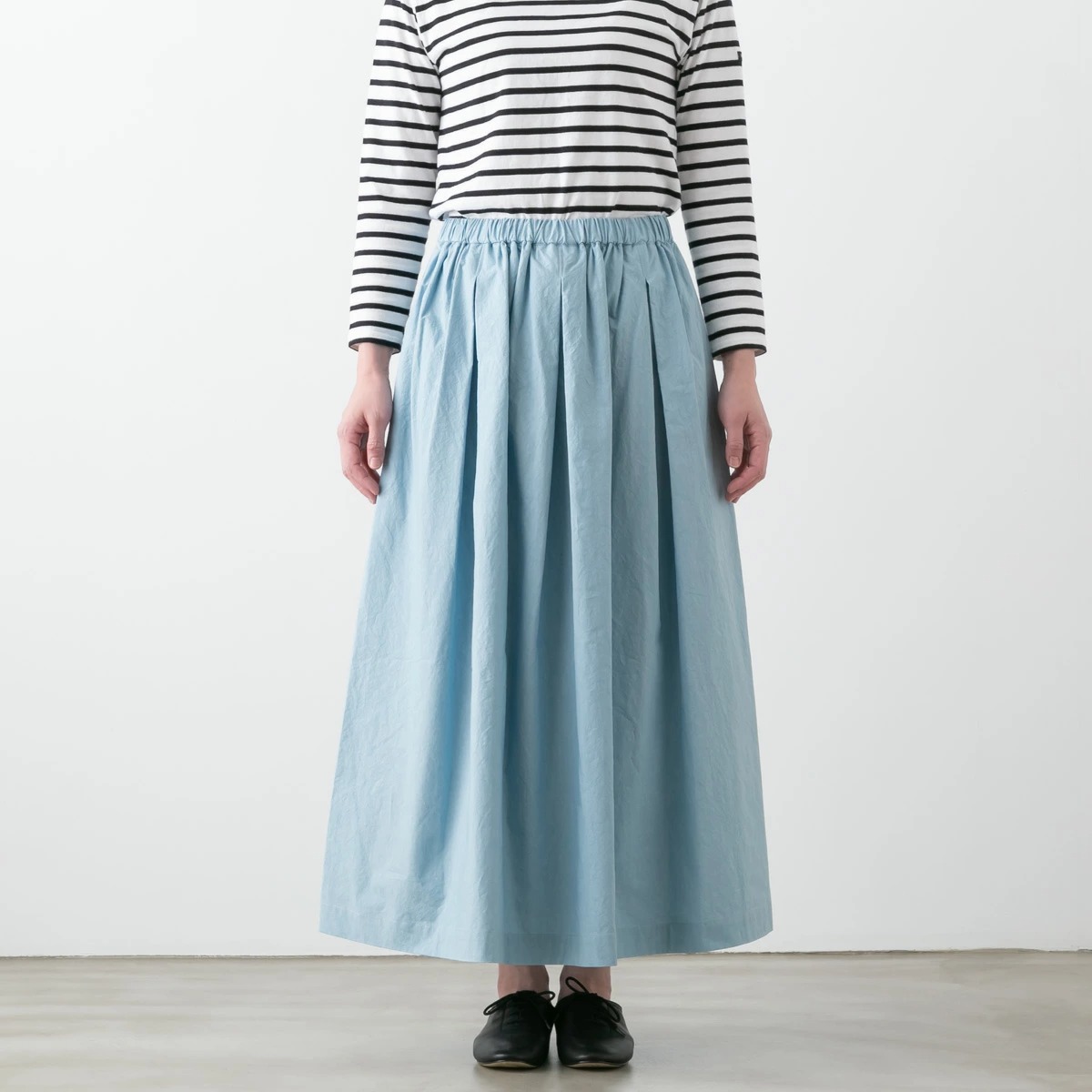 STAMP AND DIARY スタンプ アンド ダイアリー シワタイプライター ギャザースカート 2色 SDC507ES62