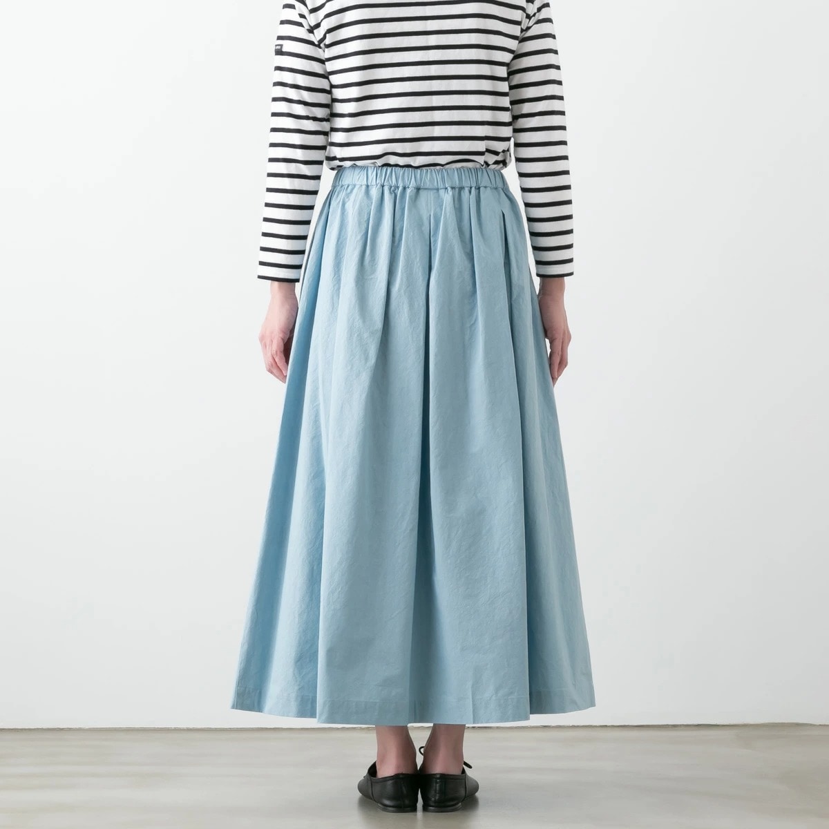 STAMP AND DIARY スタンプ アンド ダイアリー シワタイプライター ギャザースカート 2色 SDC507ES62