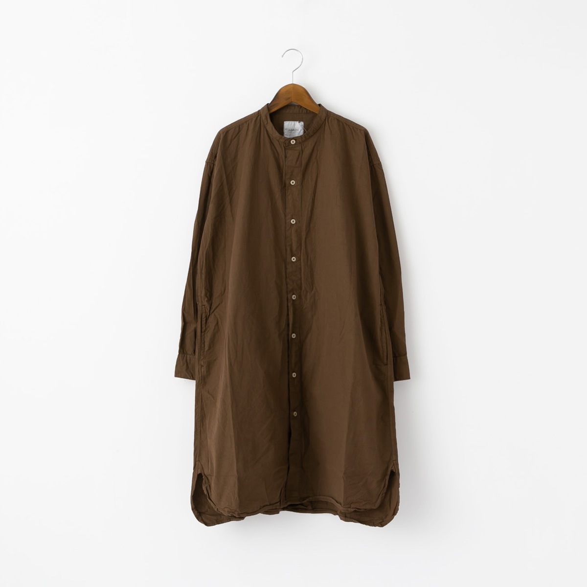 ARMEN アーメン バンドカラー シャツワンピース INAM1902PD ARMEN アーメン バンドカラー シャツワンピース INAM1902PD