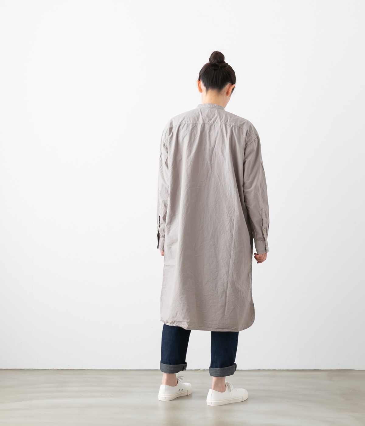 ARMEN アーメン バンドカラー シャツワンピース INAM1902PD