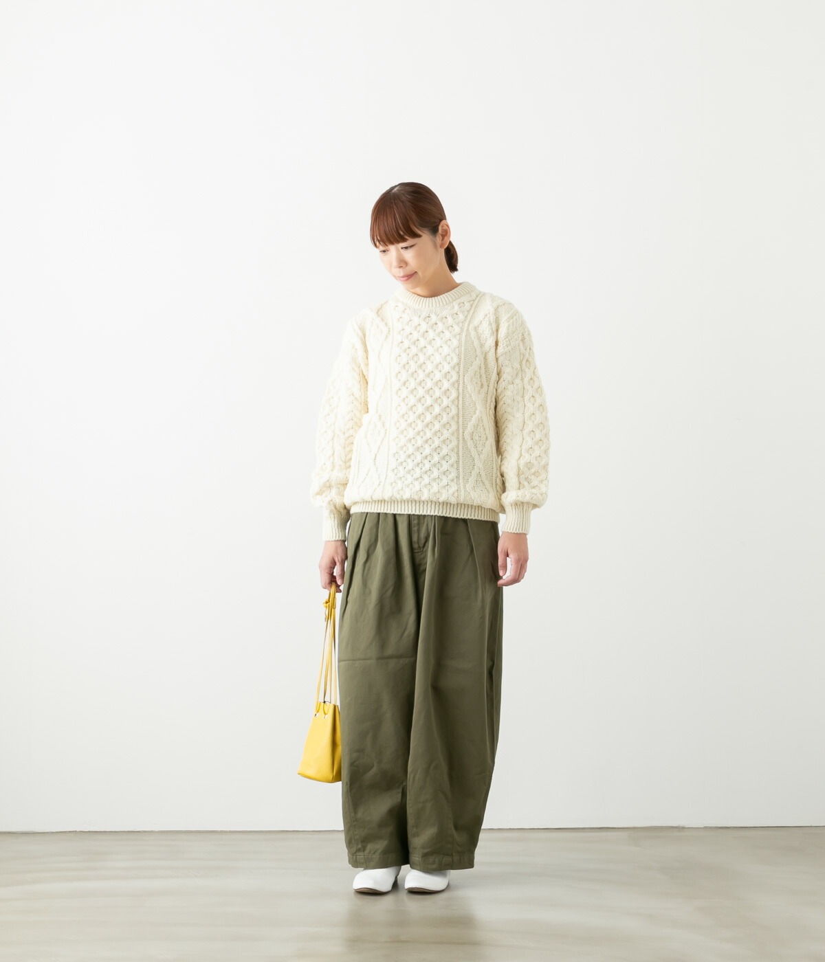Aran Woollen Mills アランウーレンミルズ ヘリテージウーステッドウール ニット セーター 3色 B392 IW2331045