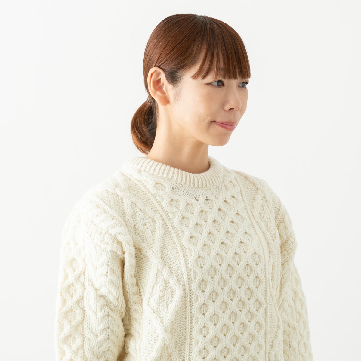 Aran Woollen Mills アランウーレンミルズ ヘリテージウーステッドウール ニット セーター 3色 B392 IW2331045