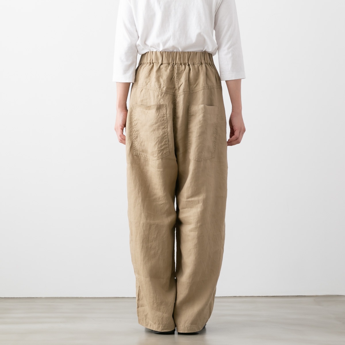 NARU ナル 40フレンチリネン ノッポパンツ 5色 654860BE