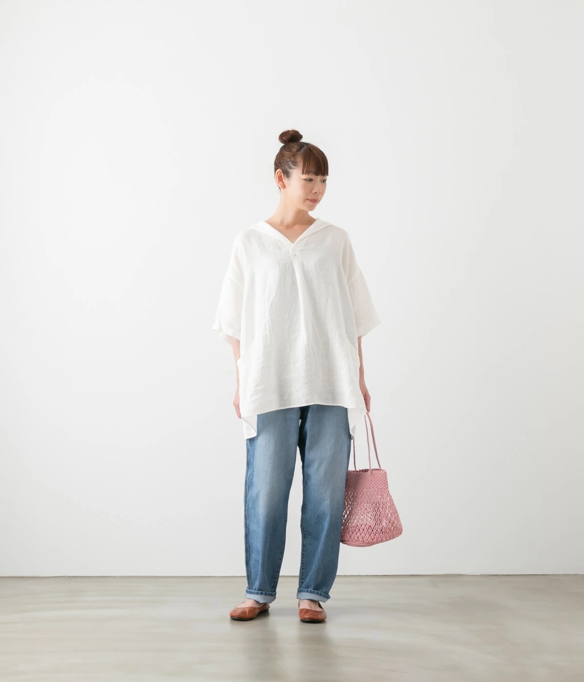 Brocante ブロカント リネンキャンバス マランプルオーバー 2色 36-299L