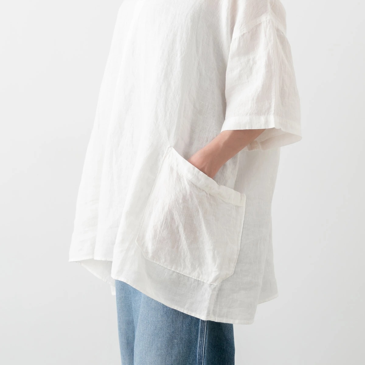 Brocante ブロカント リネンキャンバス マランプルオーバー 2色 36-299L