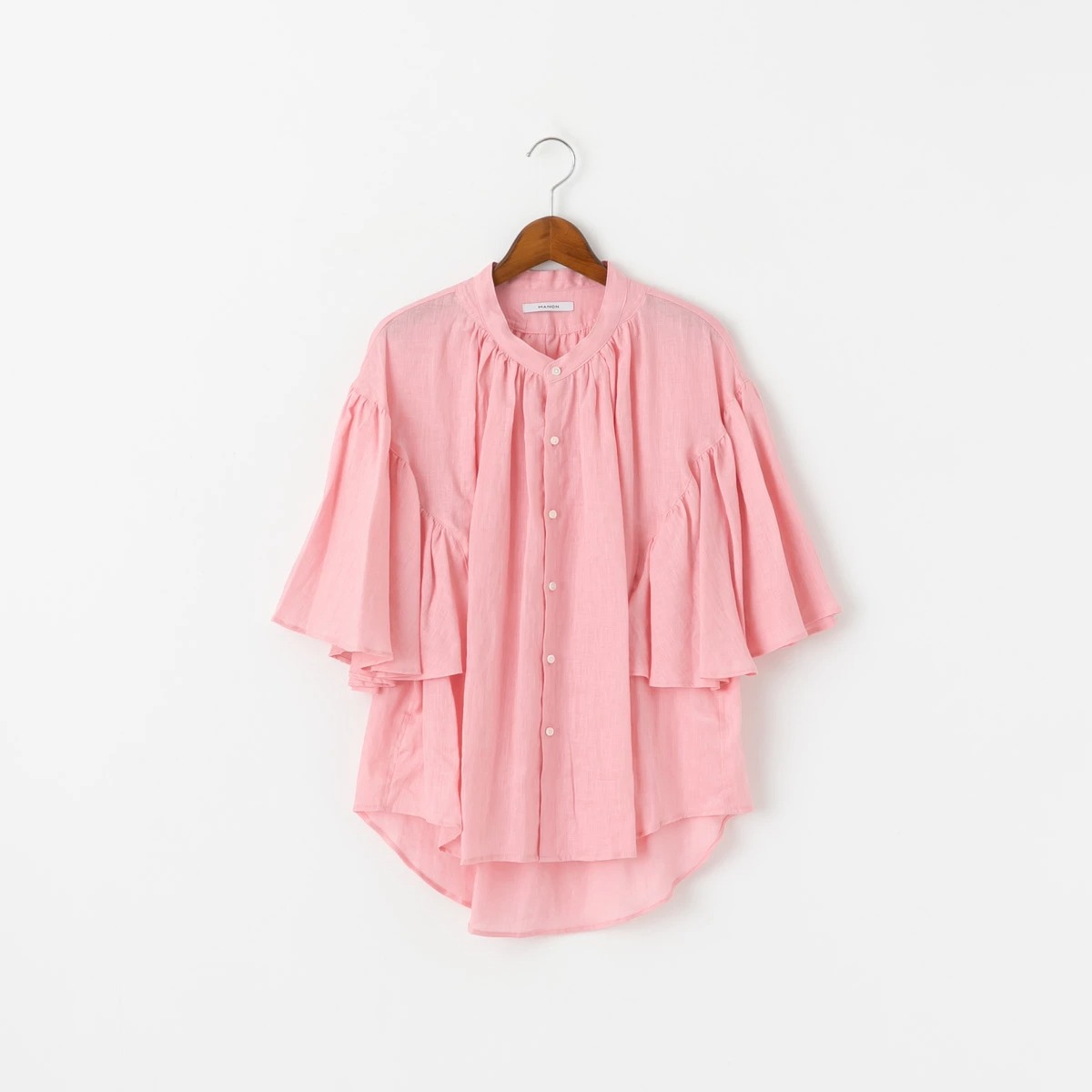 MANON マノン ファンスリーブ リネンアミカルシャツ 4色 MNN-SH-290