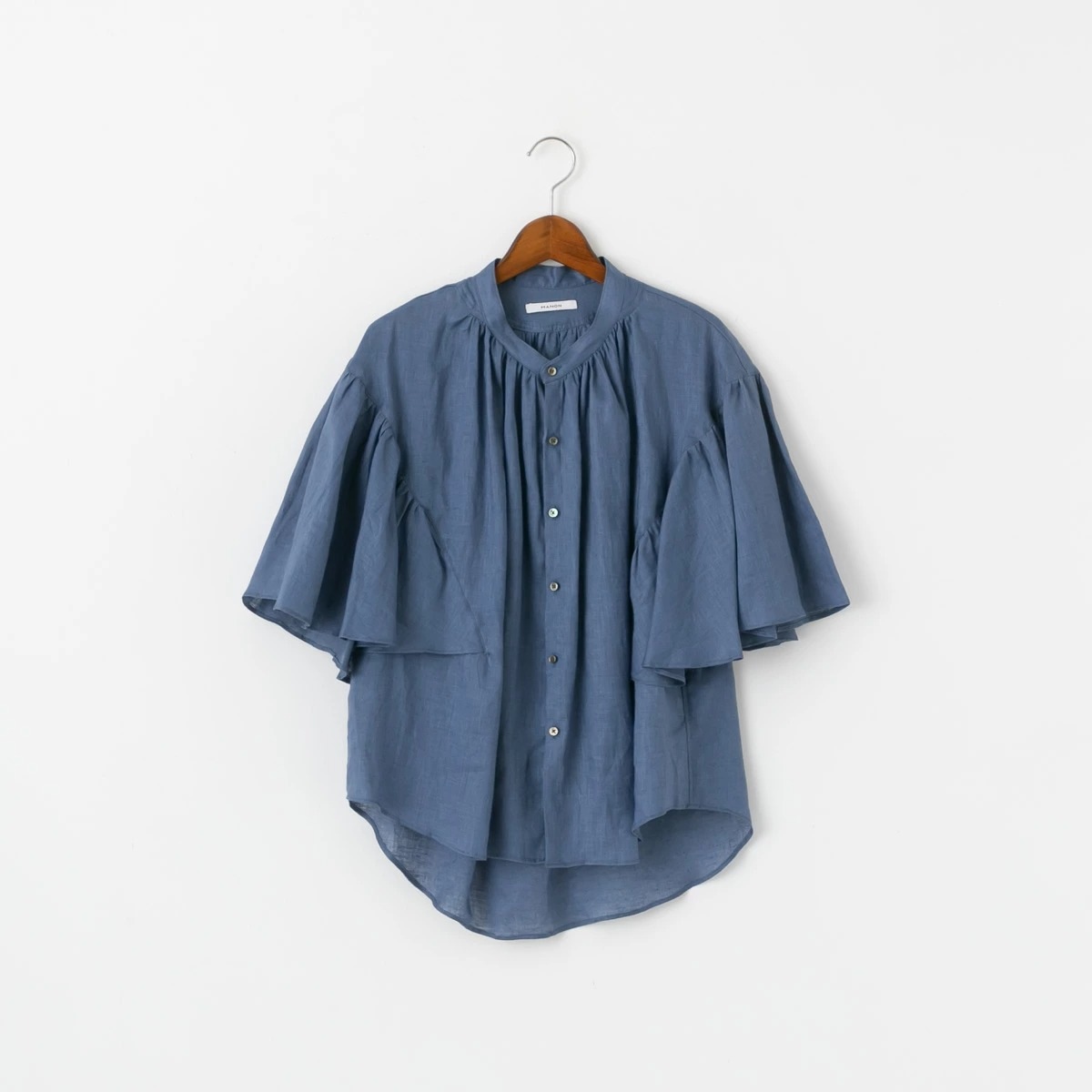 MANON マノン ファンスリーブ リネンアミカルシャツ 4色 MNN-SH-290