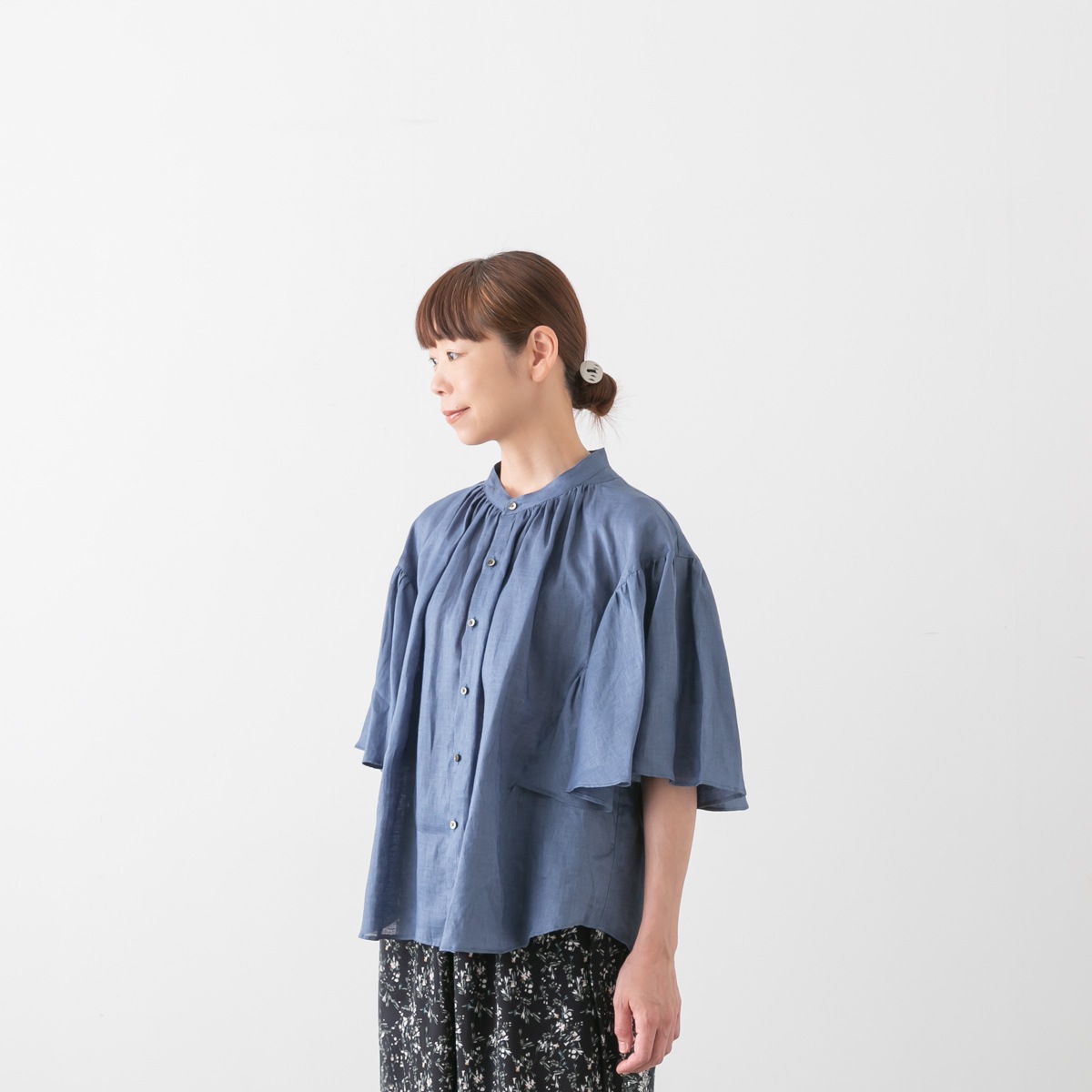 MANON マノン ファンスリーブ リネンアミカルシャツ 4色 MNN-SH-290