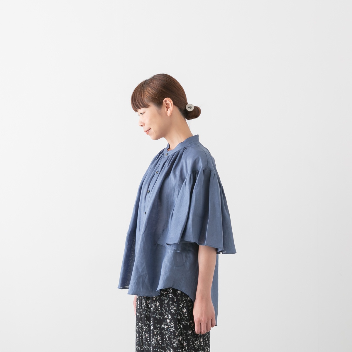 MANON マノン ファンスリーブ リネンアミカルシャツ 4色 MNN-SH-290