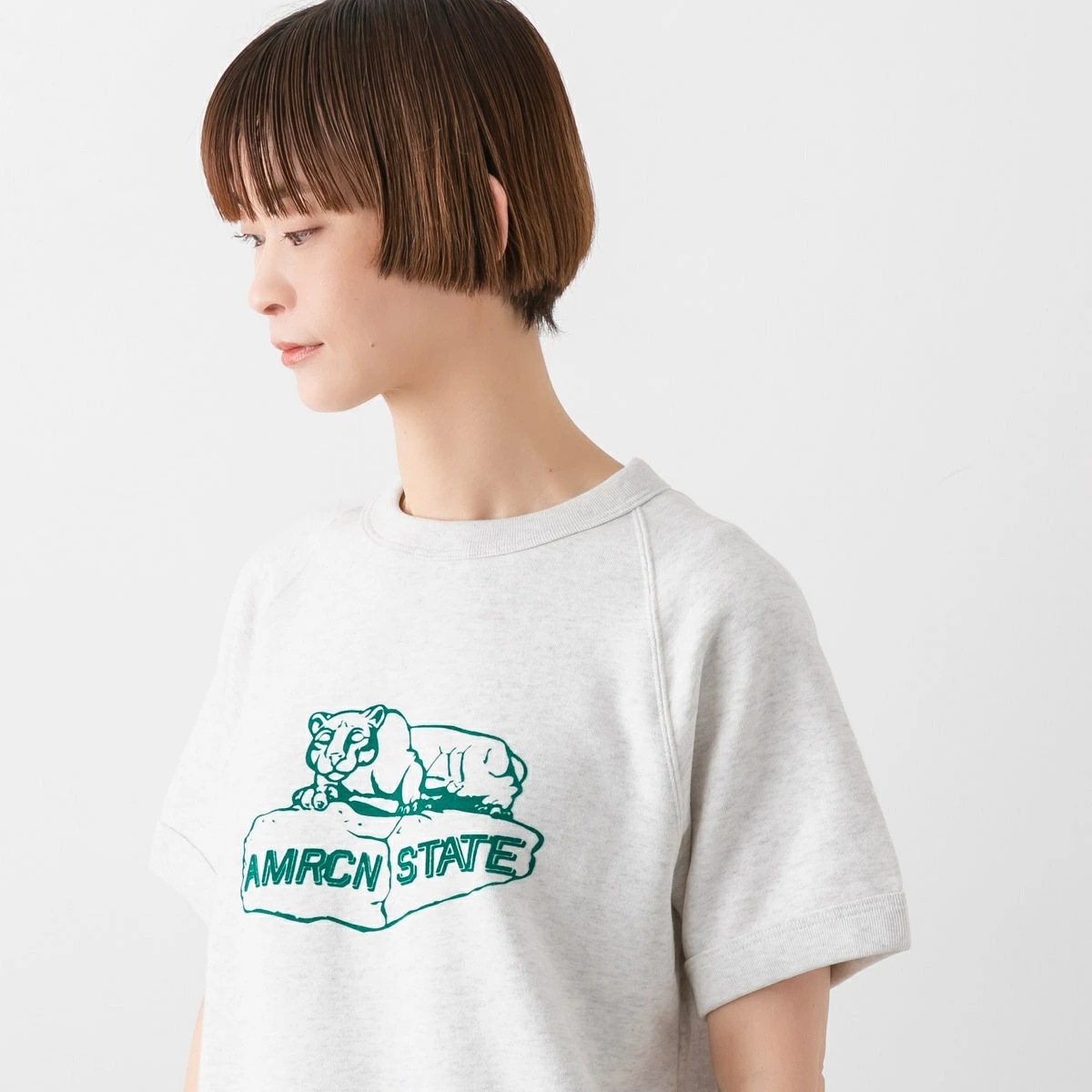 Americana アメリカーナ AMRCN STATE 半袖 スウェット シャツ 4色 BRF-800A/2