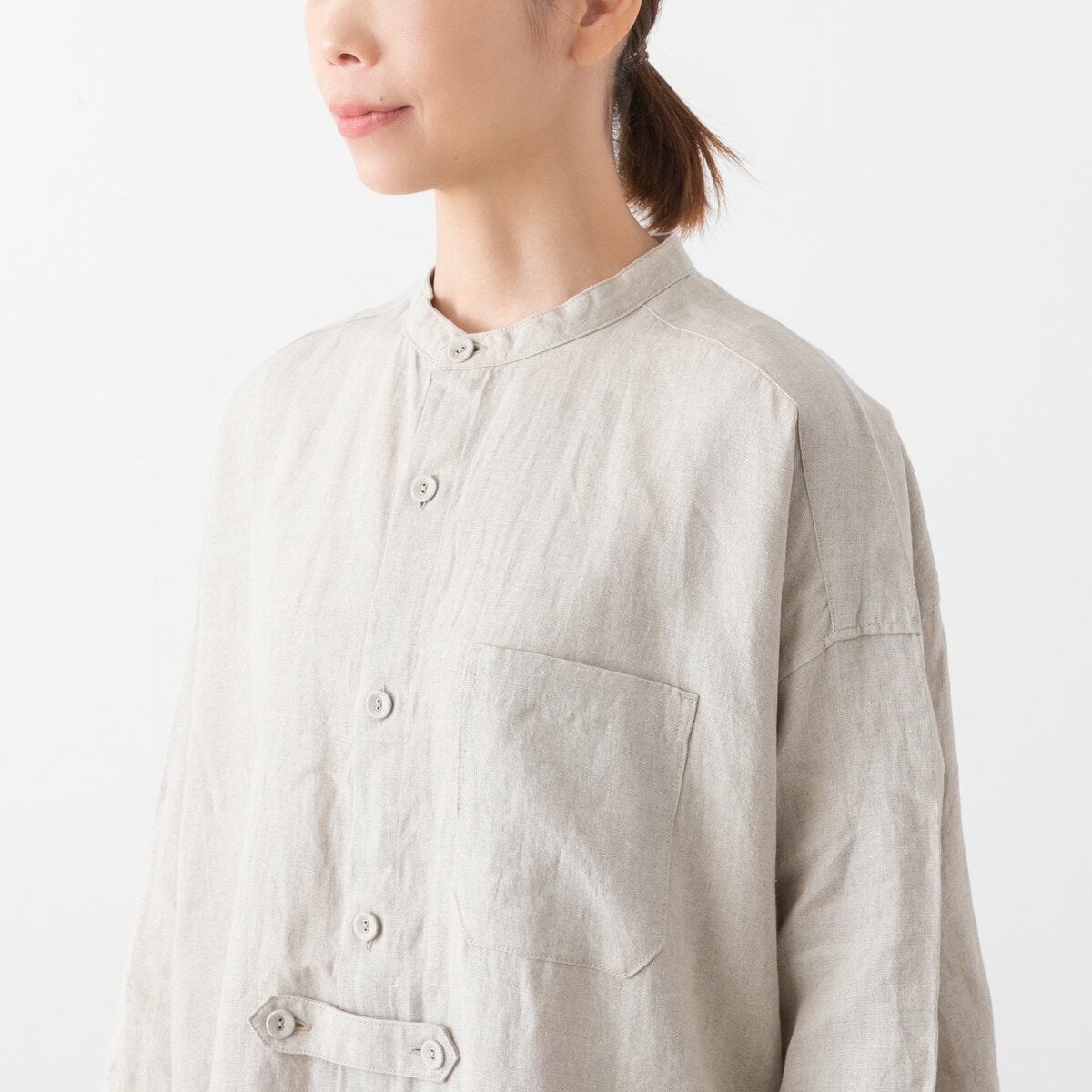 TISSU ティシュ トリプルワッシャー リネン ロング カーディガン 4色 TS220SH082