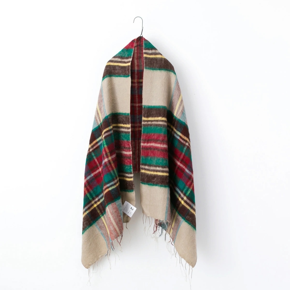 美品タグ付き　定価5万円　カラー　大伴ストール 23区】未使用タグ付きカシミヤ100% ストール 大判グレーチェック