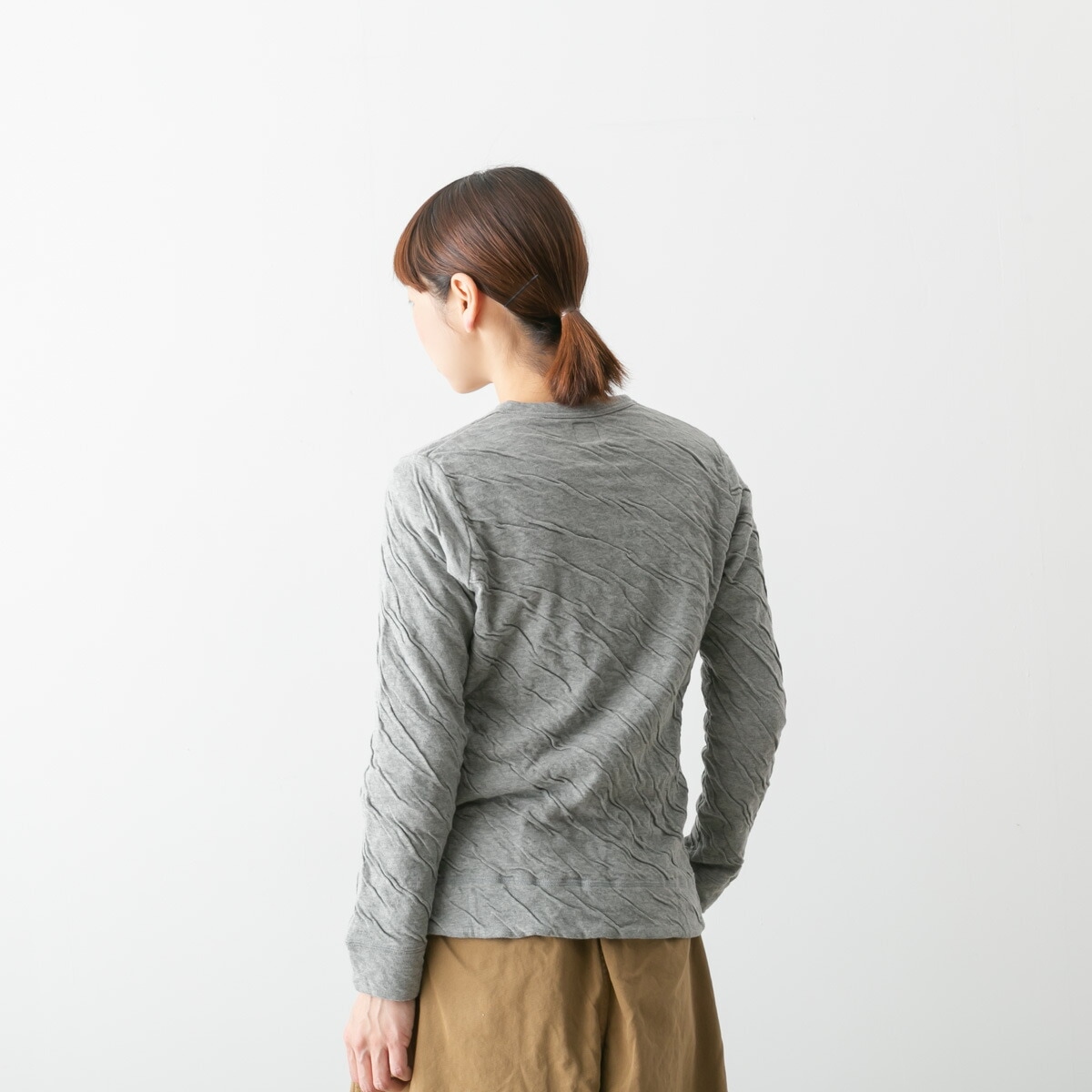 harmonie アルモニ もこもこ接結 裾ラウンド 無地 カーディガン 6色 6590145