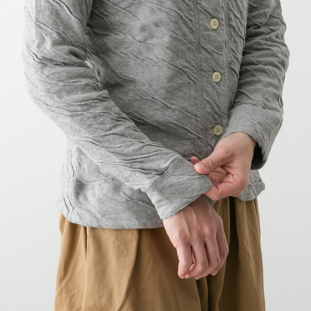 harmonie アルモニ もこもこ接結 裾ラウンド 無地 カーディガン 6色 6590145