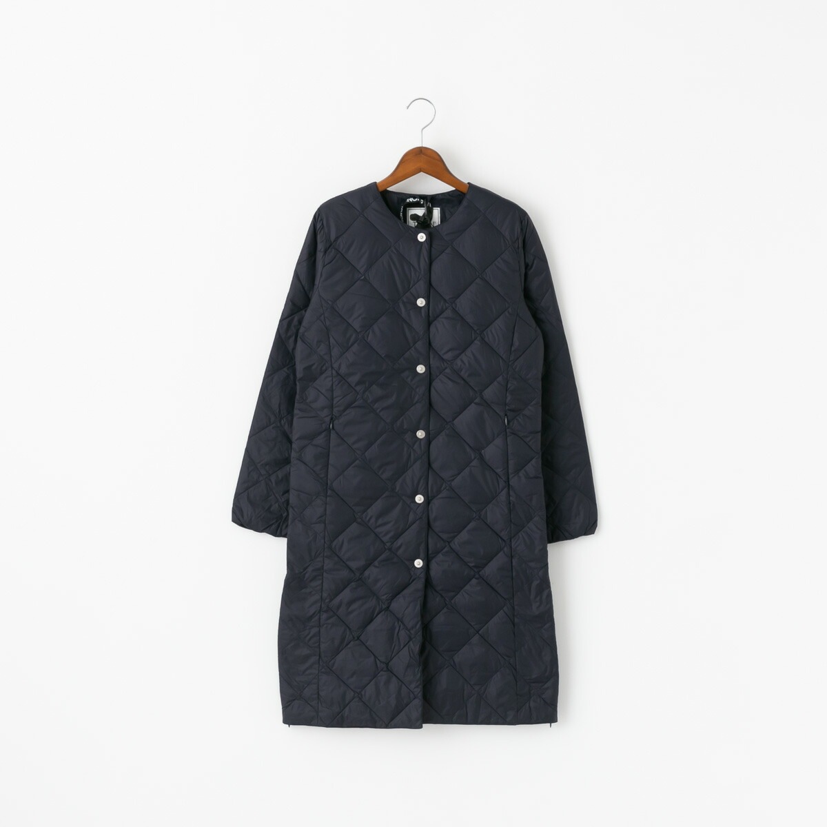 [TAION]シティ クルーネック ロングダウンコート M ダークネイビー シティ クルーネック ロングダウンコート – TAIONインナーダウン