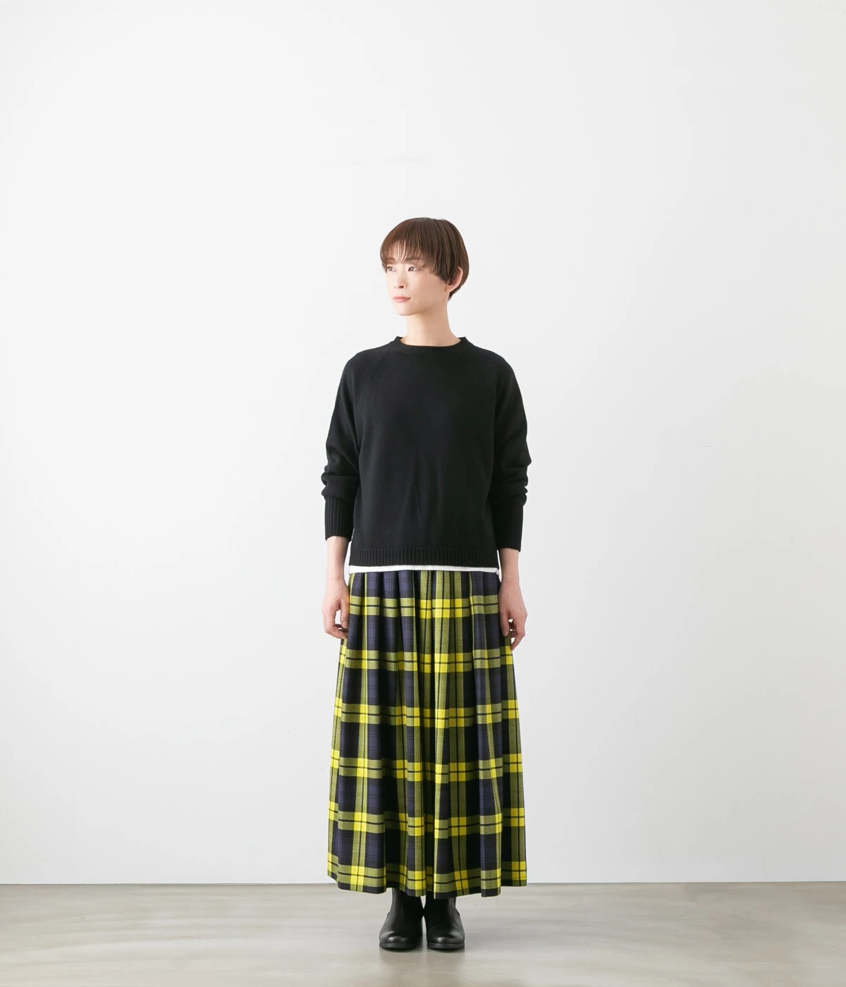 O'NEIL OF DUBLIN オニール・オブ・ダブリン ウエストゴム マキシ丈 プリーツスカート 3色 N141-90