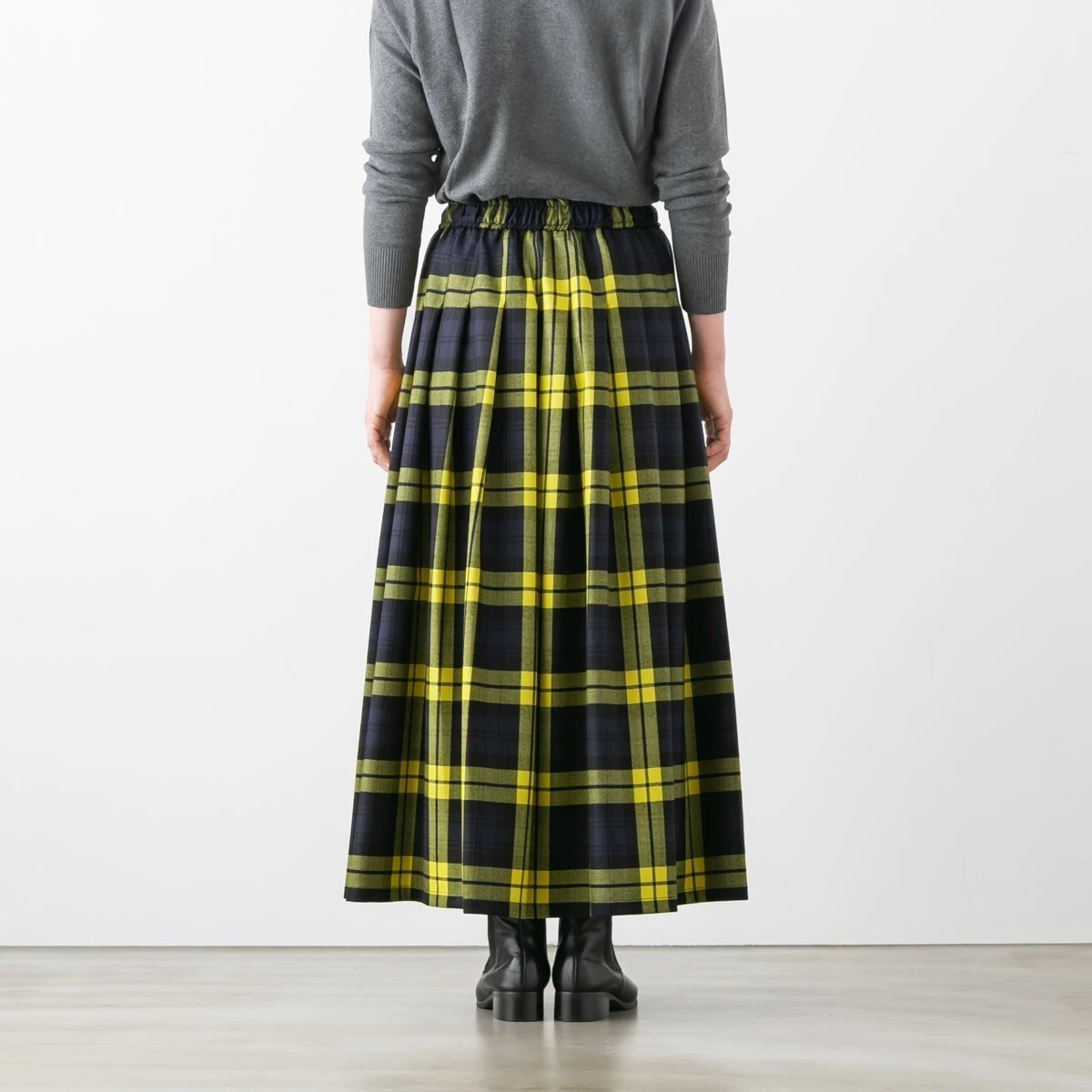 O'NEIL OF DUBLIN オニール・オブ・ダブリン ウエストゴム マキシ丈 プリーツスカート 3色 N141-90