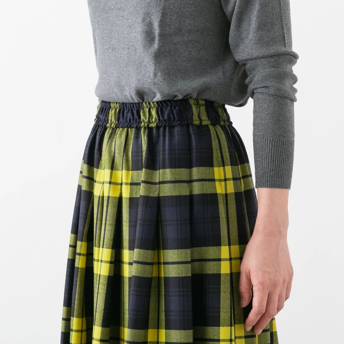 O'NEIL OF DUBLIN オニール・オブ・ダブリン ウエストゴム マキシ丈 プリーツスカート 3色 N141-90