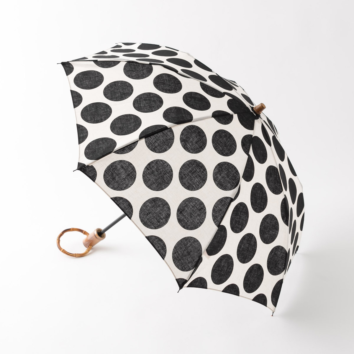 SUR MER (シュルメール) | 麻刺繍 輪っか水玉 しらたま柄 (natural