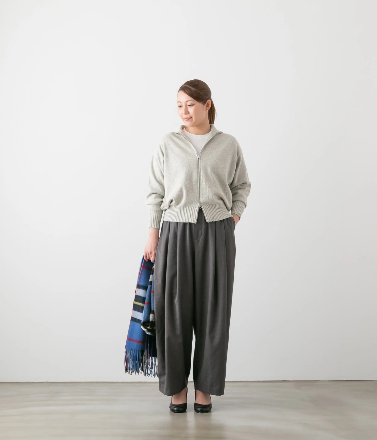 maomade マオメイド コットン ミラノリブ ダブルジップ ジャケット 3色 541113