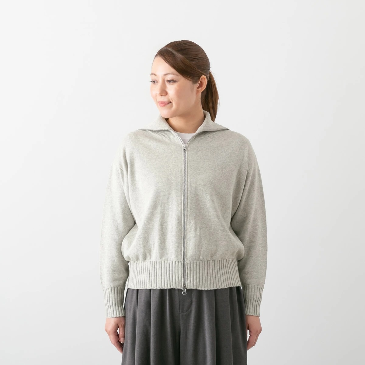 maomade マオメイド コットン ミラノリブ ダブルジップ ジャケット 3色 541113