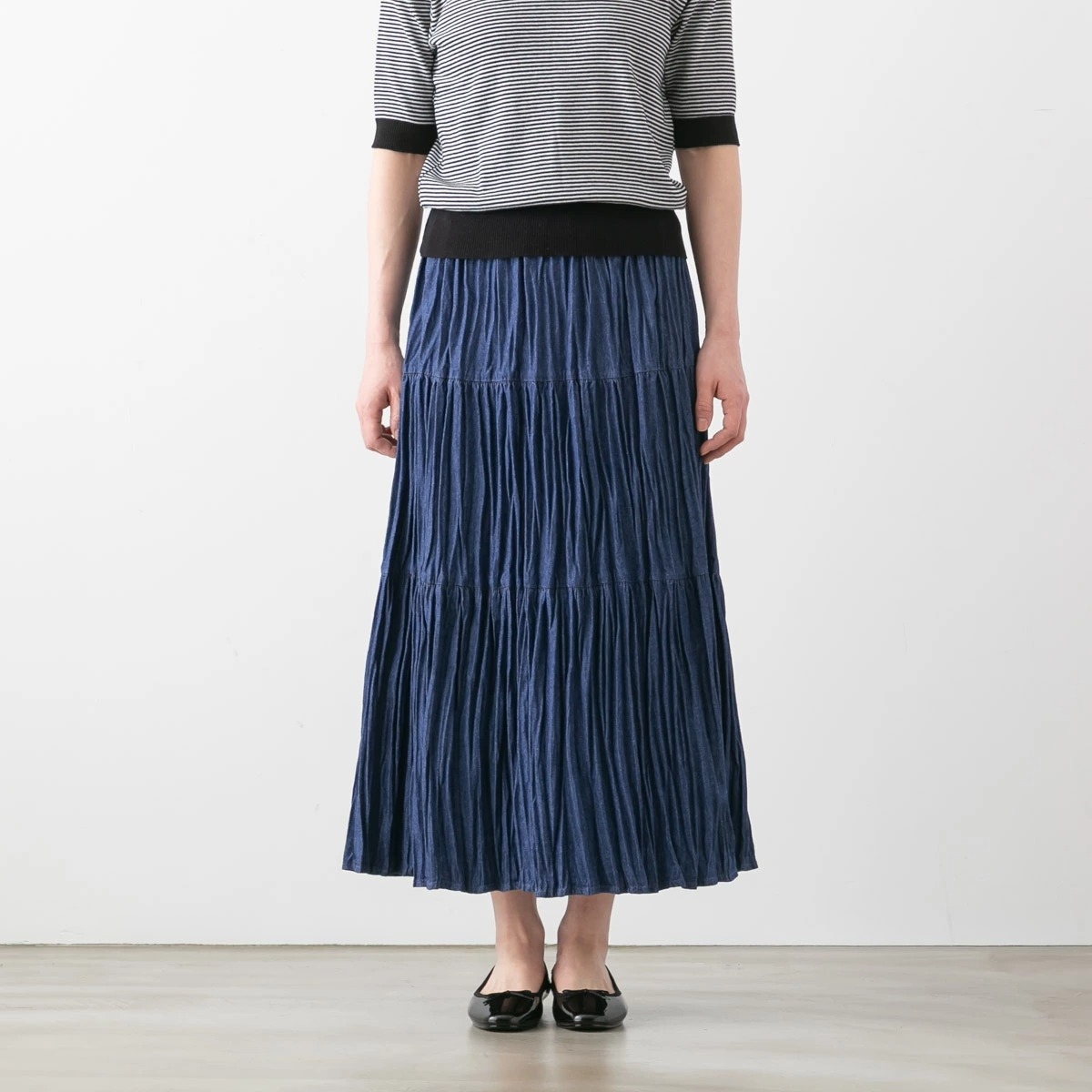 ROCK MOUNT ロックマウント デニム コットン ティアード スカート OW(ワンウォッシュ) sp9999-33 denim