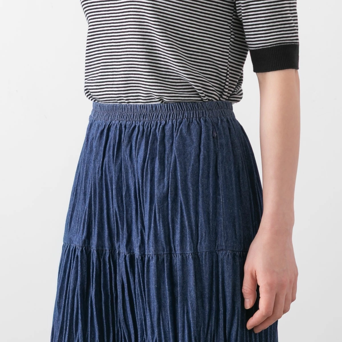 ROCK MOUNT ロックマウント デニム コットン ティアード スカート OW(ワンウォッシュ) sp9999-33 denim