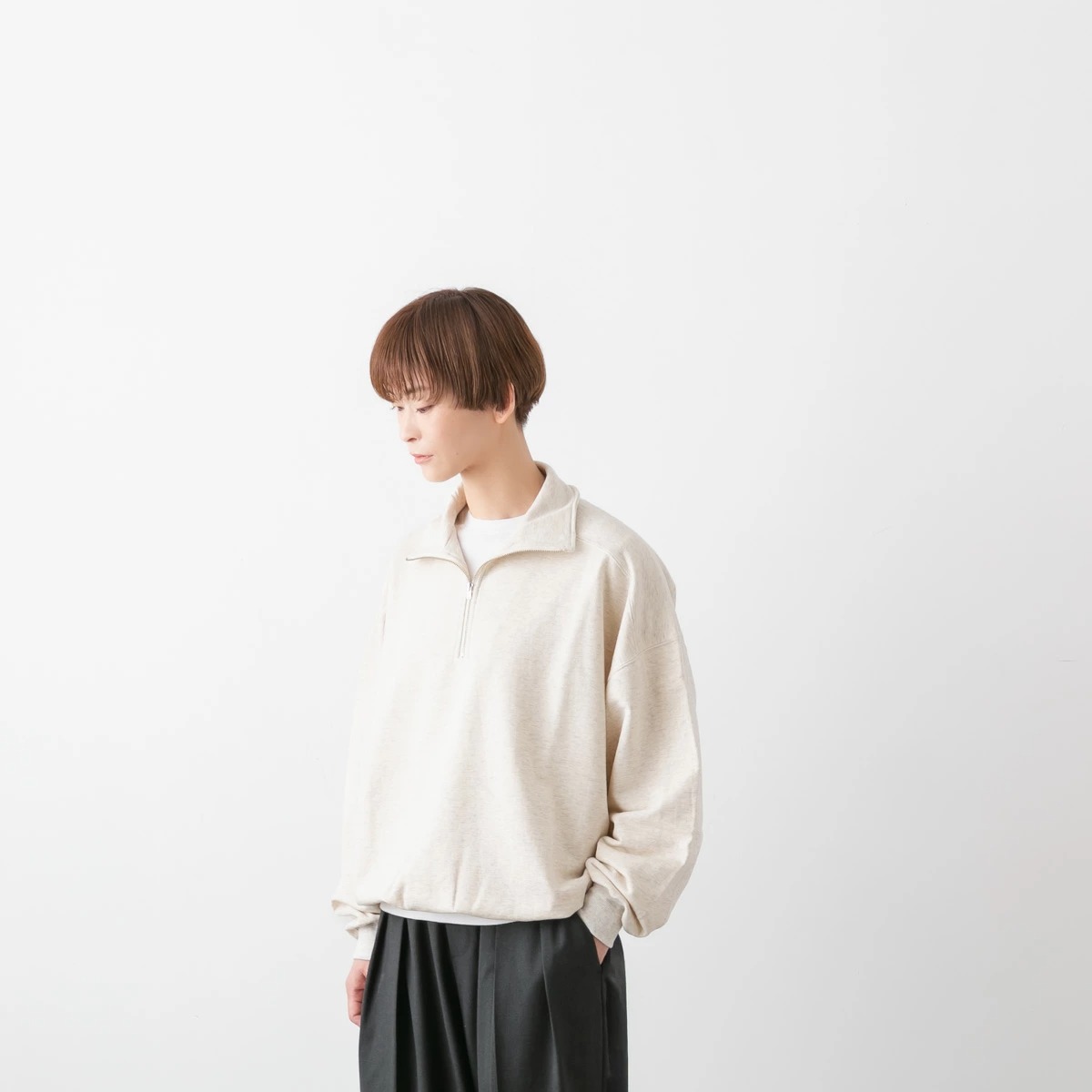 nicholson & nicholson ニコルソン アンド ニコルソン <br />ハイネック ロングスリーブ スエット ARK 3色