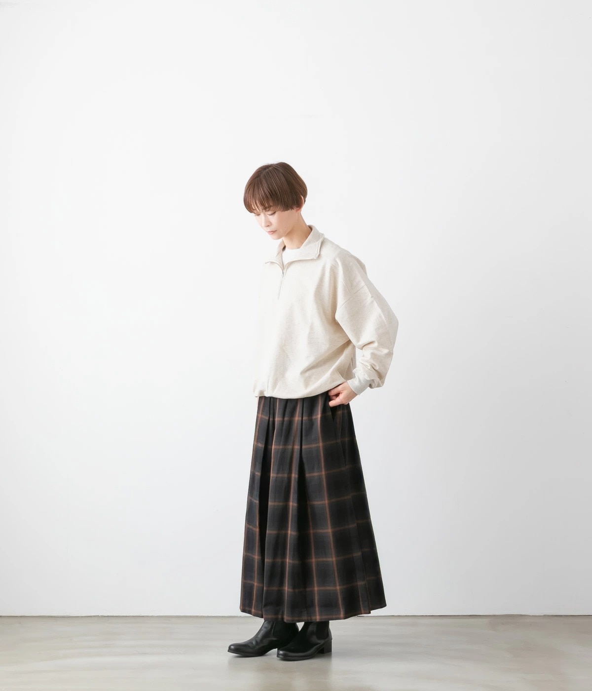 nicholson & nicholson ニコルソン アンド ニコルソン <br />ハイネック ロングスリーブ スエット ARK 3色