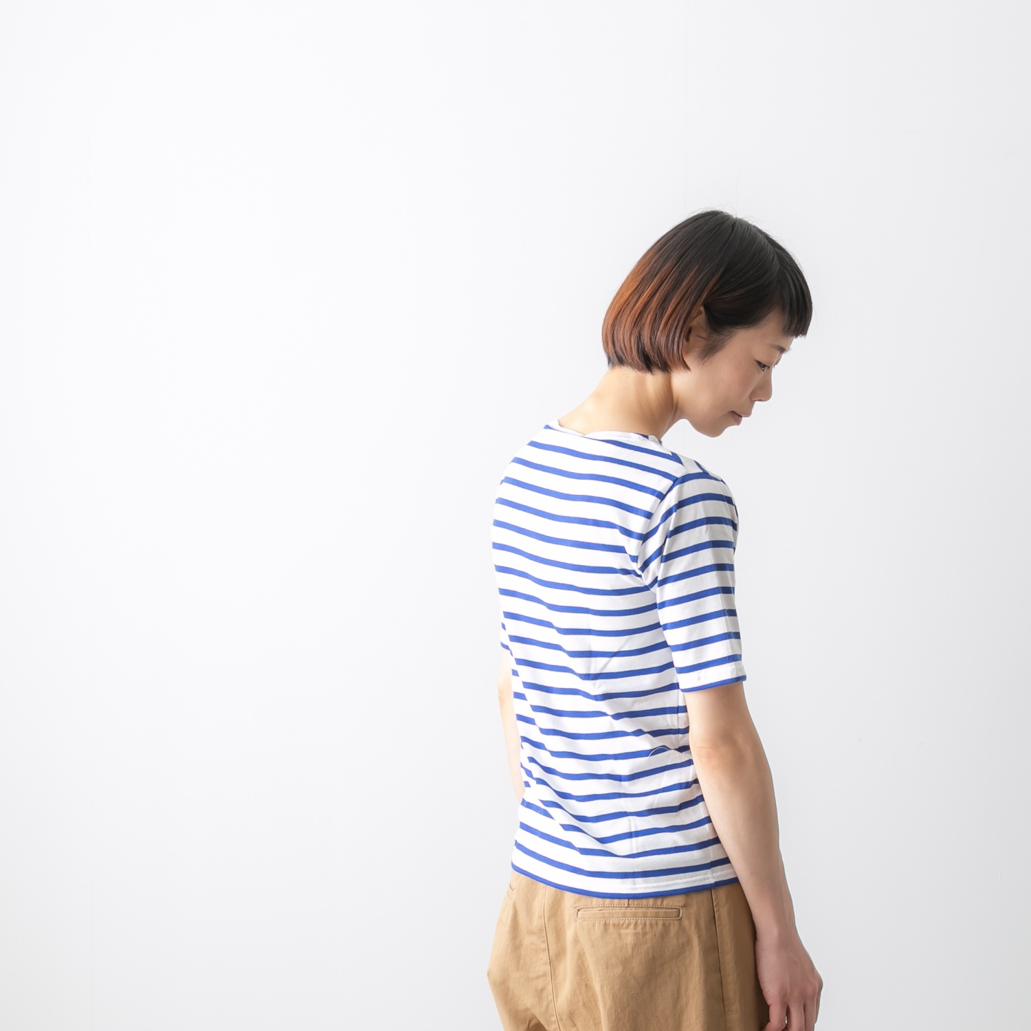 SAINT JAMES セントジェームス PIRIAC A DIVERS 薄手 半袖 ボーダー ボートネック カットソー