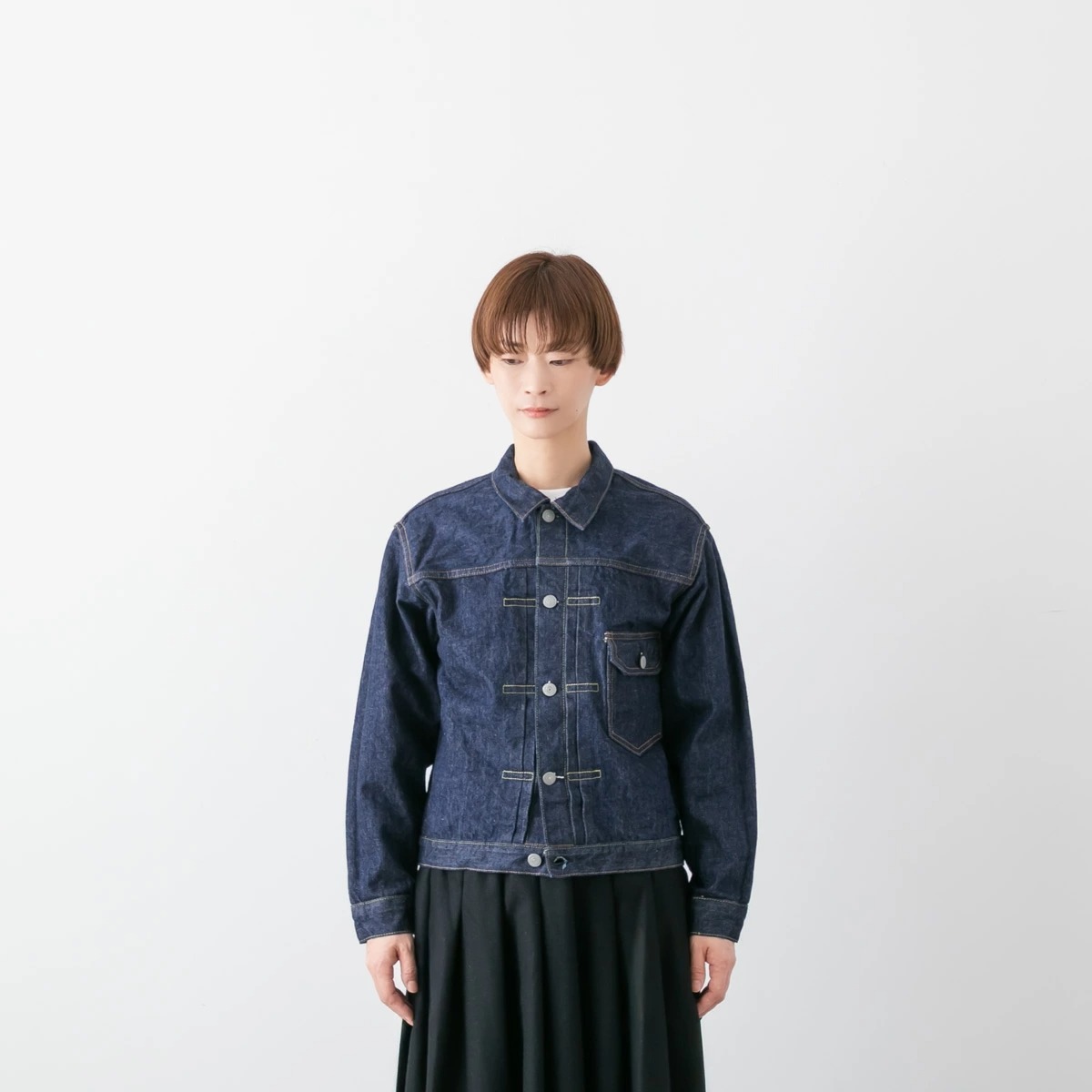 orSlow オアスロウ 1940'S TYPE1 PLEATED FRONT DENIM BROUSE プリーツ