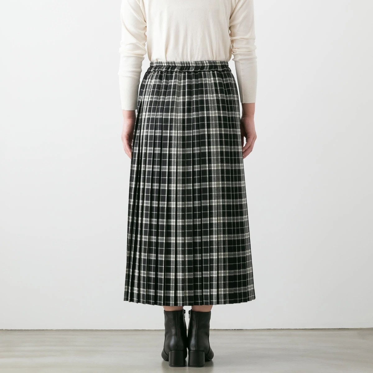 SARAHWEAR サラウェア ウール タータン プリーツスカート Hanna 3色 C21652