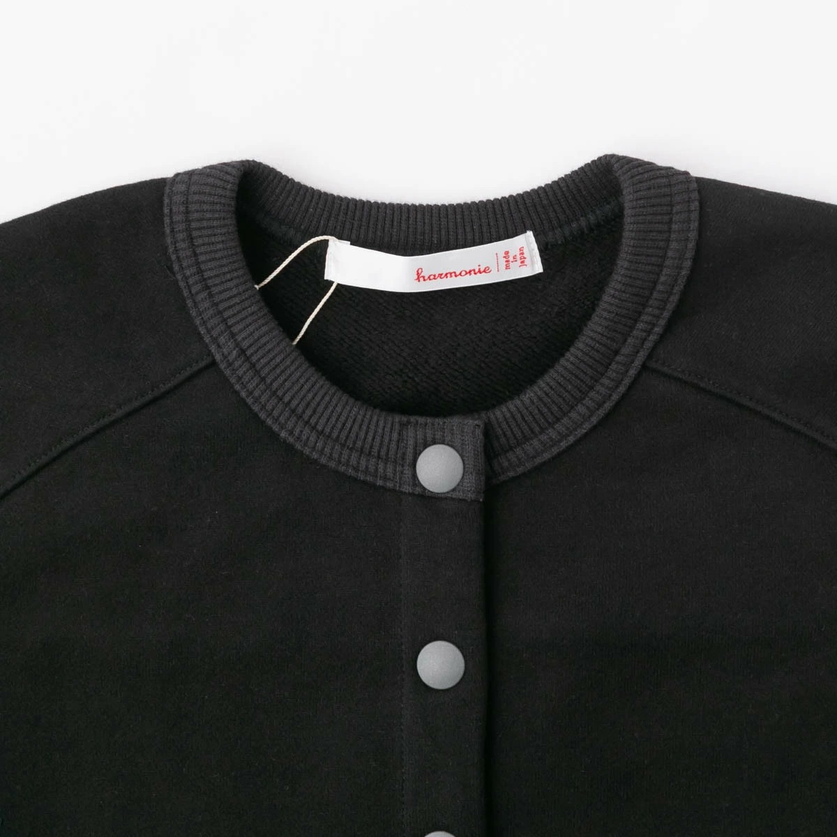 harmonie アルモニ 30/10 裏起毛 裏毛 スナップボタン カーディガン 62590145