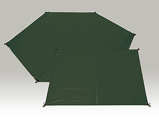 エスパース・ソロ用 アンダーグランドシート グリーン フットプリント 【登山 山岳 テント シェルター トレッキング キャンプ】(P5)