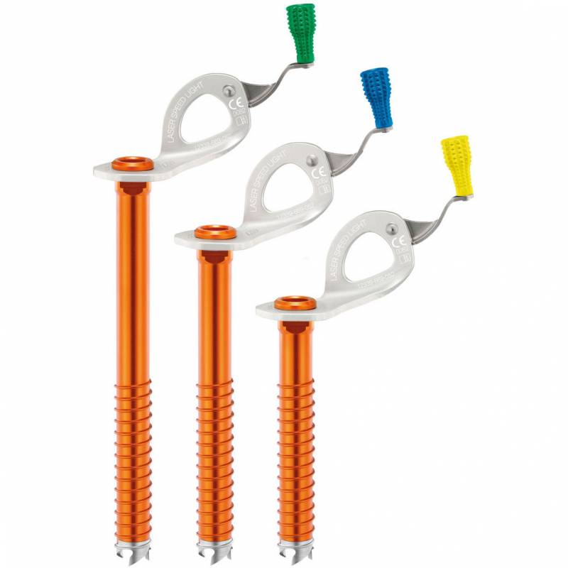 ペツルPetzl　レーザー スピード ライト G052AA 13cm/17cm/21cmクランク付超軽量アイススクリュー