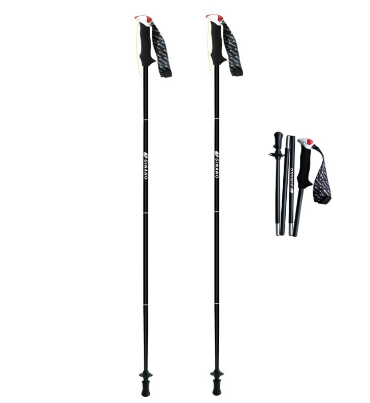 シナノ トレランポール14.0 115cm  ブラック 2本組 トレイルランニングに最適(115cmペア重量374g) 登山 トレッキングストック トレッキングポール 折りたたみ トレラン  ストック ステッキ ポール 杖 トレッキング 折り畳み トレイルランニング  トレイルランポール