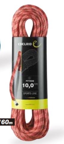 エーデルリッド EDELRID Python パイトン 10mm 60m レッド