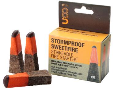 ユーコ(UCO) 焚火 着火剤 登山 キャンプ 【ストームプルーフ スイートファイヤー（８本入）】27177