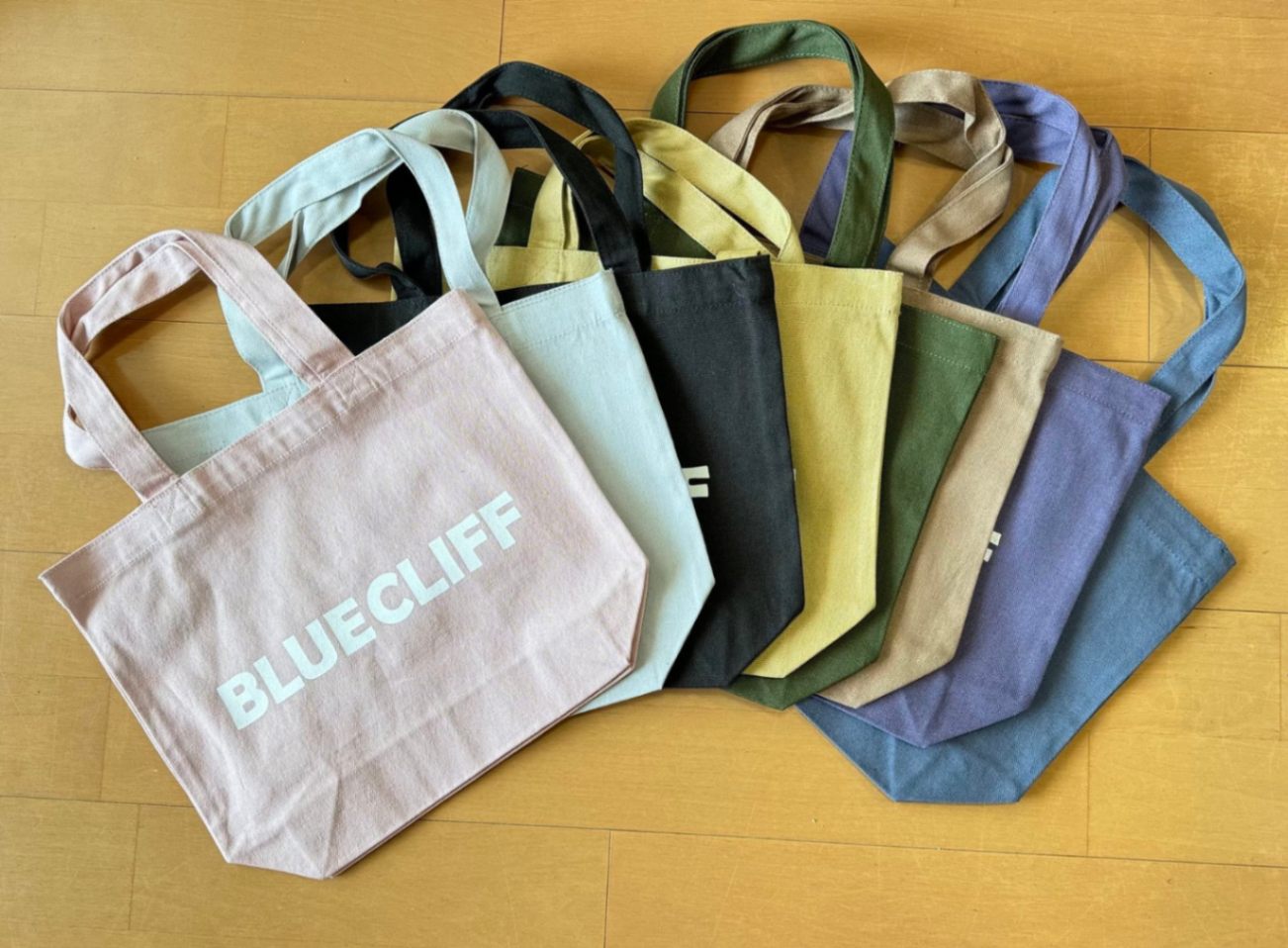 BLUECLIFF オリジナル トートバッグ Sサイズ 縦25cm,横22cm,マチ