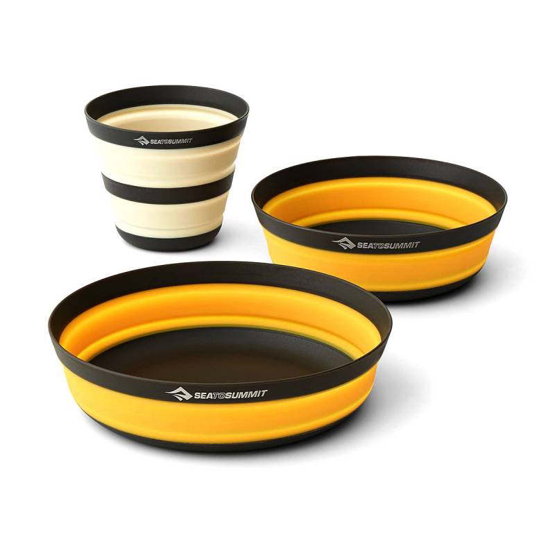 シートゥーサミット(SEA TO SUMMIT)フロンティアULディナーウェア[1P]3点セット ST84158【メール便対応】 | たためる シリコン カップ コップ 折りたたみ シリコンカップ キャンプ アウトドア