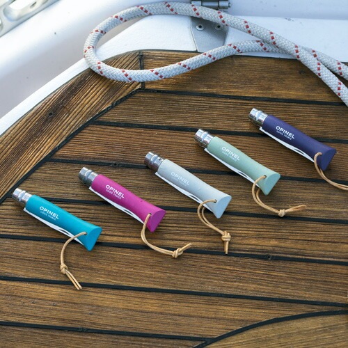 オピネル OPINEL ステンレススチール皮紐付#6Colorama