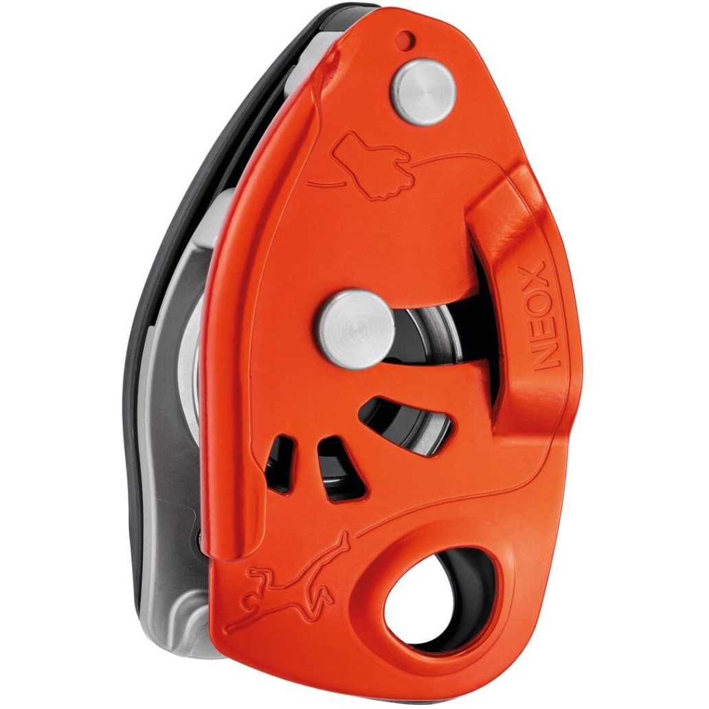ペツル ネオックス Petzl  NEOX【オレンジ グレーブラック 】 D016AA リードクライミングに最適なカムによるブレーキアシスト機能付ビレイデバイス
