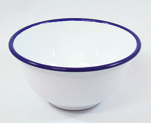 ホーロー製選別ボールM（17cm）ブルーライン