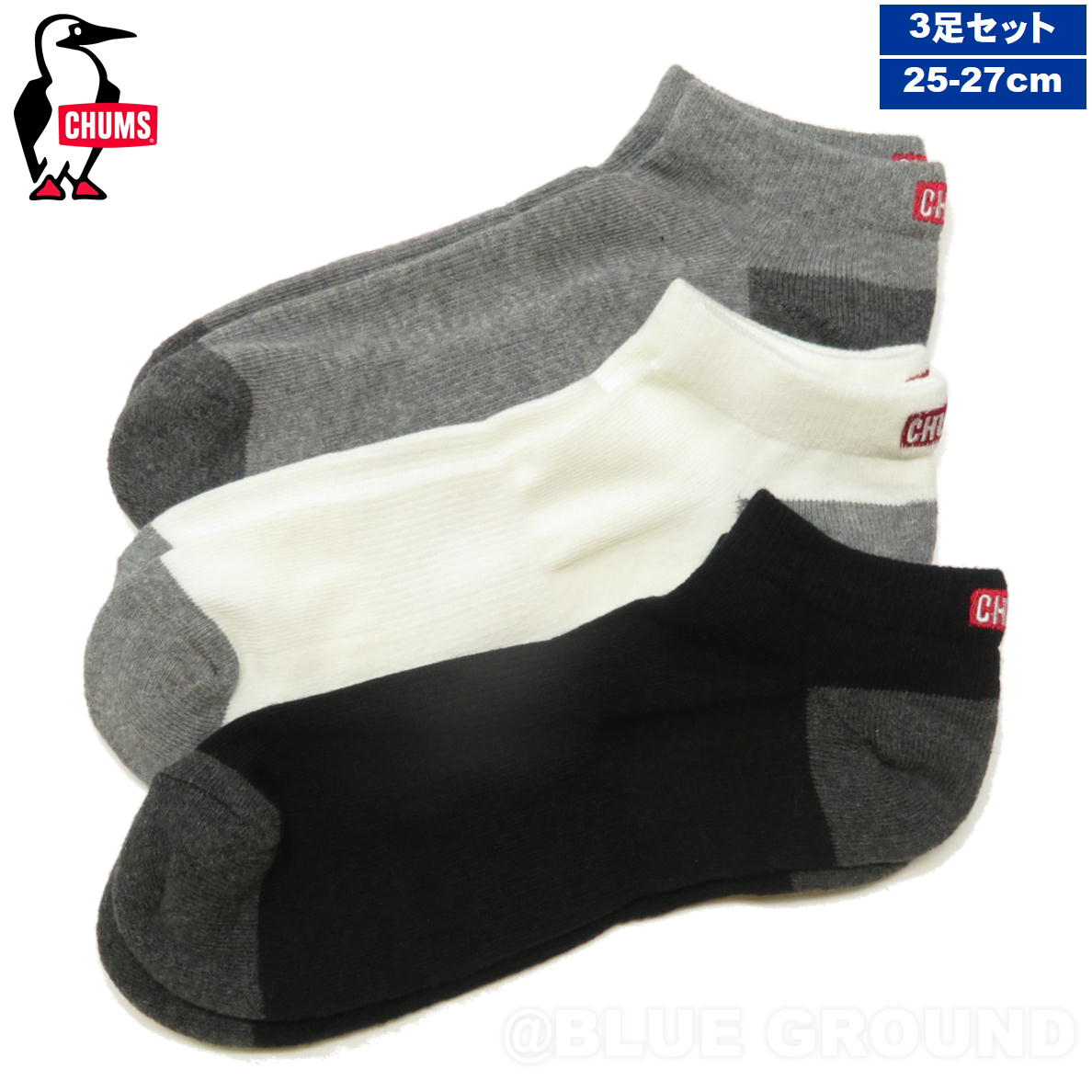 ����ॹ / 3P ����ॹ ���� ���󥯥� ���å��� 25-27cm �� 3­���å� ���� ���ˡ����� ���ݡ��� ���������� CHUMS CH06-1113