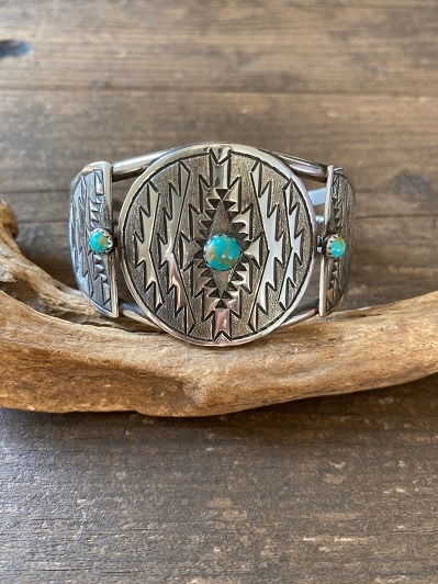 ＜Indian Jewelry＞NativeSilverTurquoiseBangle