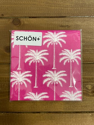＜SCHON＞PinkPalmPaperNapkin
