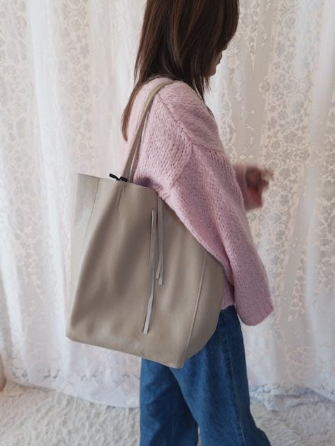 ＜MARLON＞leather big toto