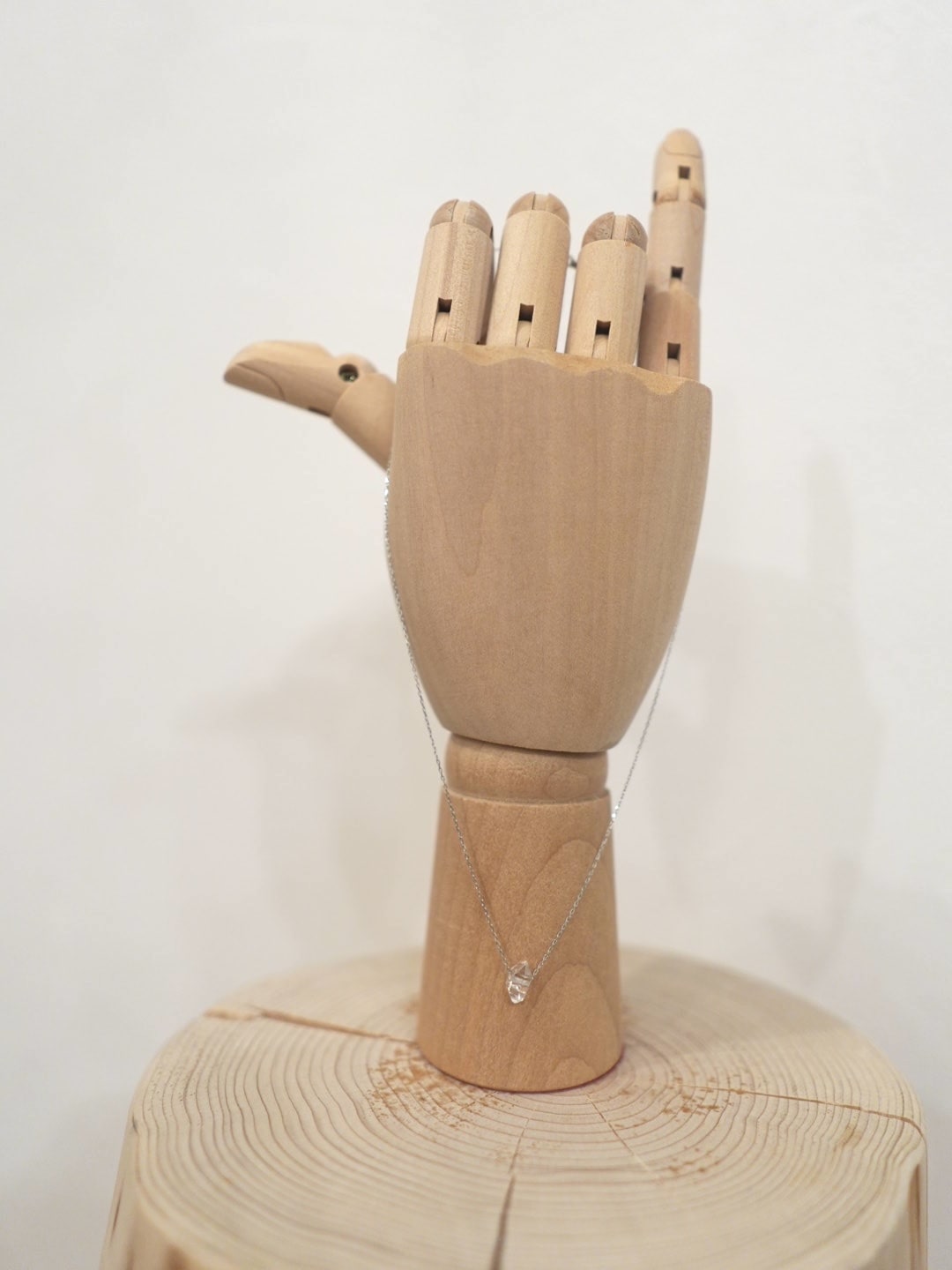 ＜treasured friends＞Platina Herkimer Necklace